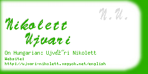 nikolett ujvari business card